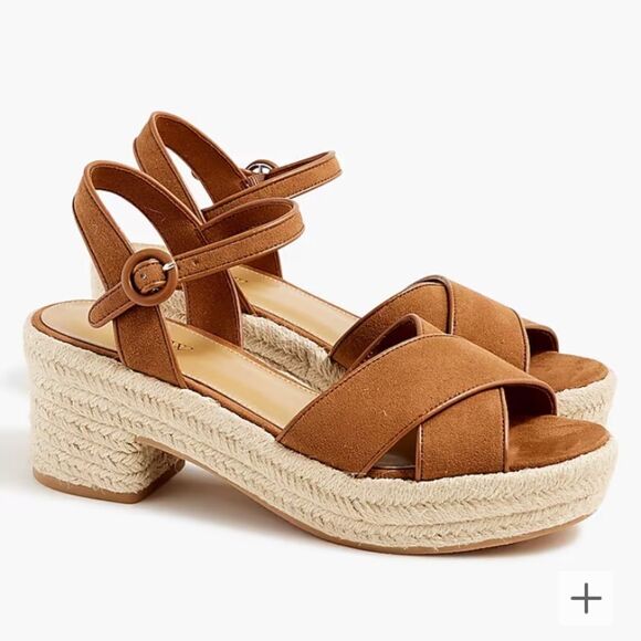 J.Crew Factory Platform espadrilles heeled sandals - Picture 1 of 5
